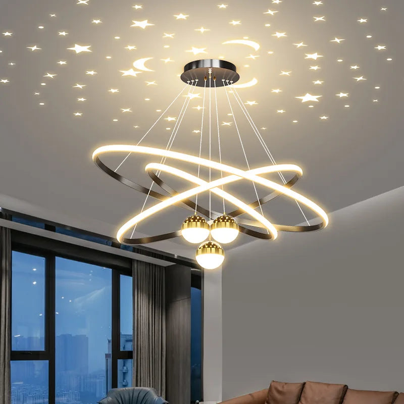 Modern LED Pendant Light: Nordic Fashion Circular Lamp