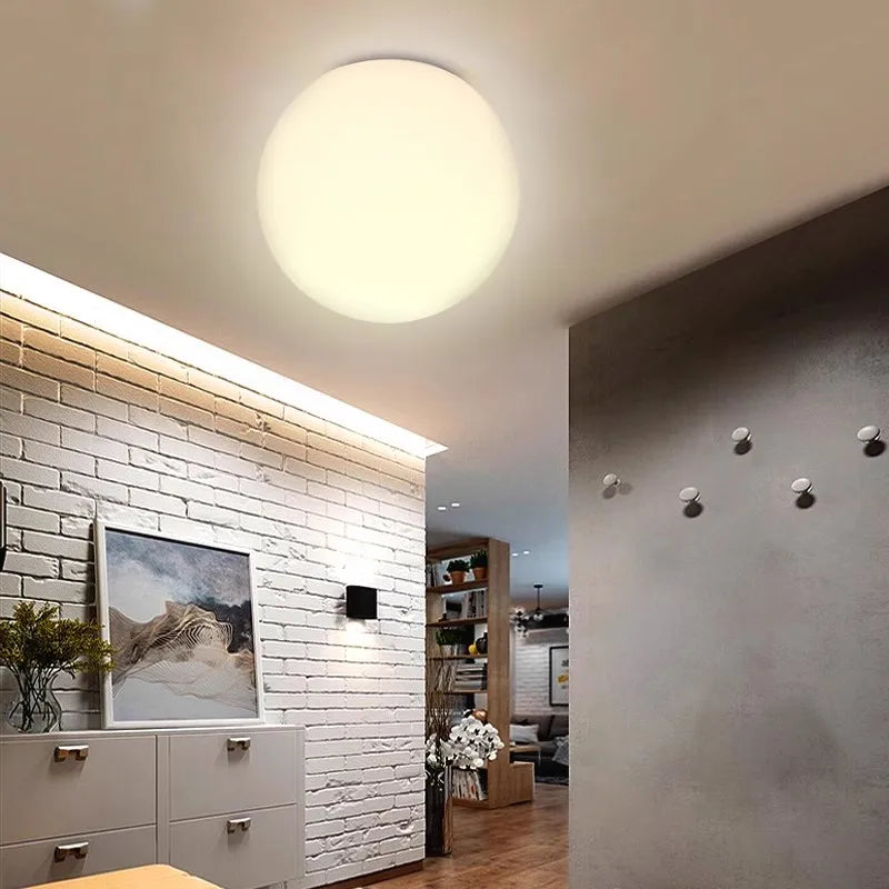 LED Ceiling Light Glass White Ball