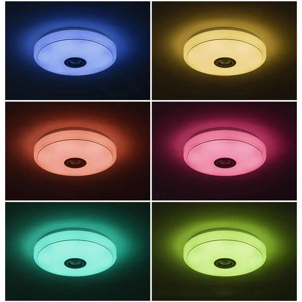 Smart LED Ceiling Light with Bluetooth-Compatible Speaker