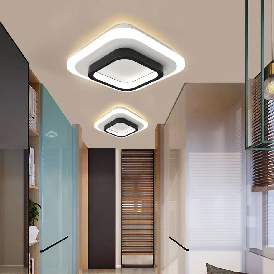 IRALAN Modern LED Ceiling Lights - Square Lighting Fixture for Bedroom, Kitchen, Aisle, Corridor