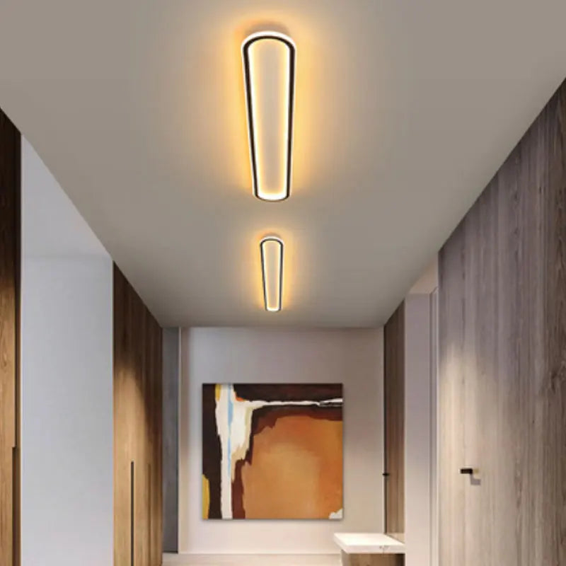 Modern LED Rectangular Aisle Ceiling Light - Simple and Creative Lighting for Bedroom, Living Room, Corridor, and Balcony