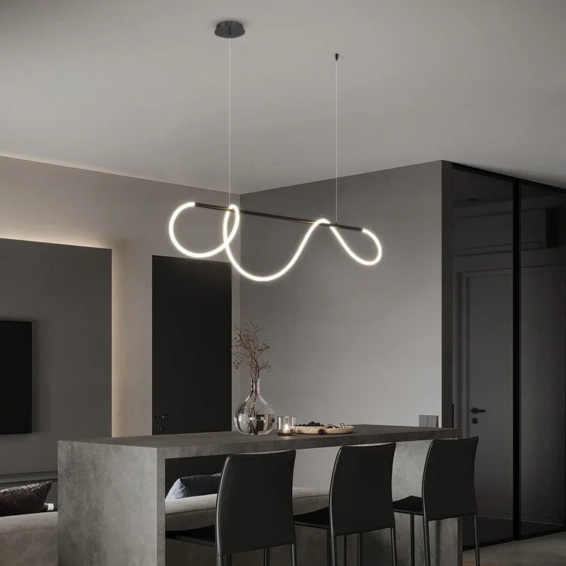 Modern Long Hose LED Ceiling Chandelier: Illuminate Your Living Spaces with Style