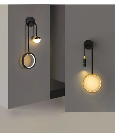 LED Modern Interior Wall Lamp - Round Ball Headboards Background Wall Light for Aisle Living Room