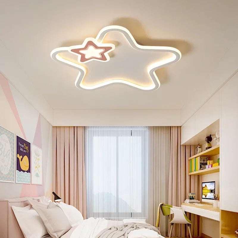 Modern Star LED Ceiling Lamp - Children's Chandelier for Living Room, Study, Aisle, Balcony - Indoor Home Decor Lighting Fixture Luster