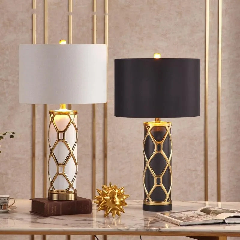 Nordic Table Lamp - Luxury Ceramic Designer Replica Lamp for Home Living Room and Bedroom Decor