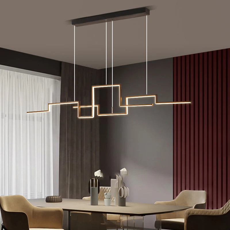 Nordic Geometry Black LED Chandelier