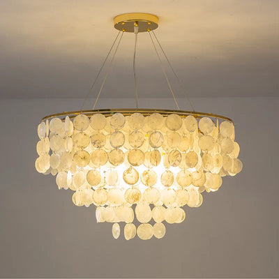 Nordic Modern Shell Gold Led Light Chandelier For Living Room Dining Room Bedroom Chandeliers Led Lamp Home Lighting 110V 220V