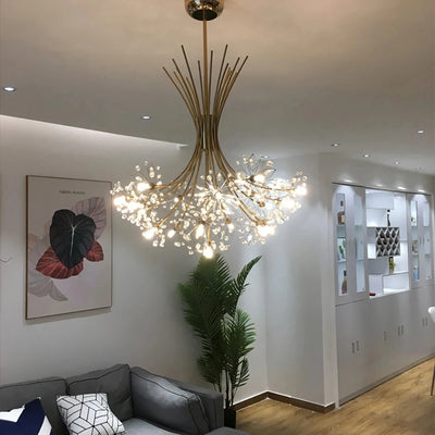 Modern Crystal Bouquet Flowers Chandelier - Radiant Elegance for Dining and Living Spaces