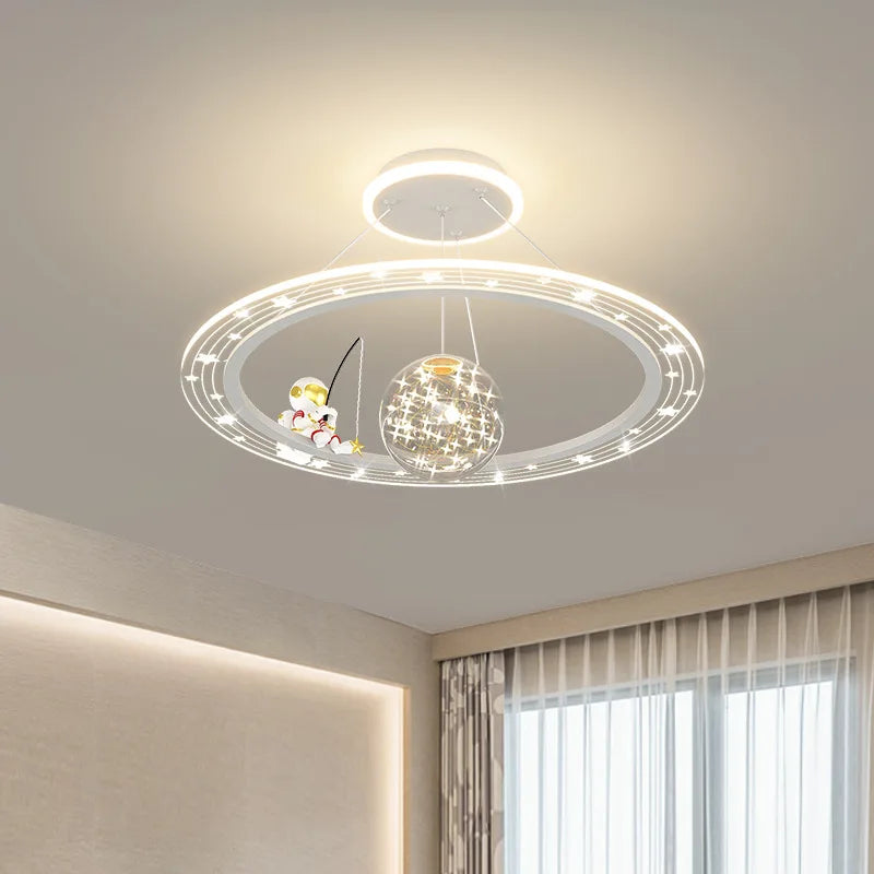 Modern Astronaut LED Chandeliers: A Fun and Functional Lighting Solution for Children's Rooms