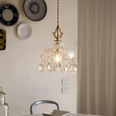 YEBMLP French Retro Glass Hanging Light: Classic Elegance for Every Space