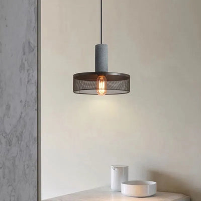 Retro LED Pendant Light: Creative Cement Head Hanging Fixture for Modern Spaces