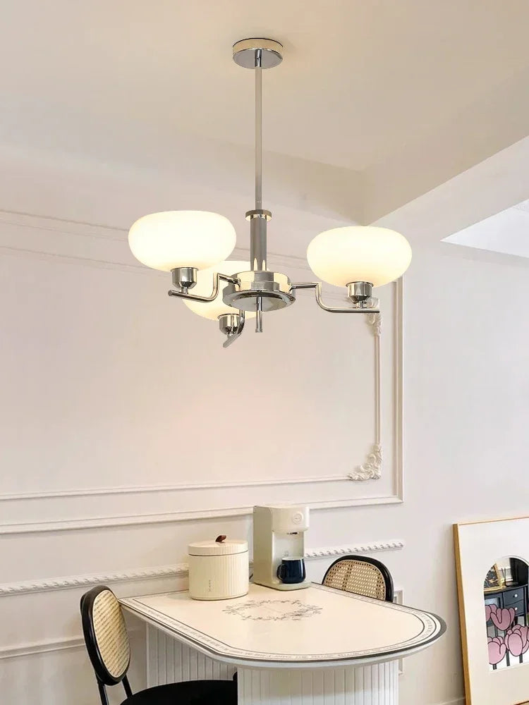 Vintage Kitchen Dining Room Chandelier with Glass Stone Accents