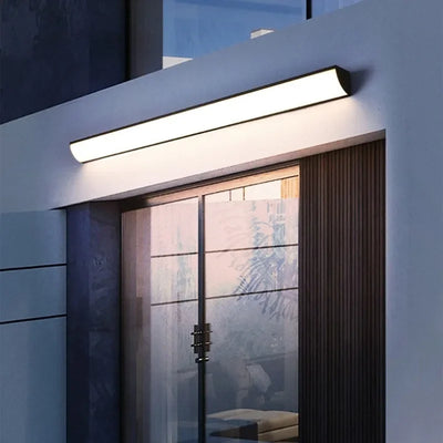 Minimalist Long Strip Outdoor LED Wall Lamp - Waterproof Garden Villa Porch Courtyard Sconce Background Wall Light