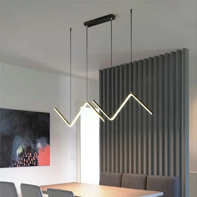 Modern LED Pendant Light – Gold/Black Long Line Pendant for Restaurant, Study, Kitchen, Office, Home Decoration