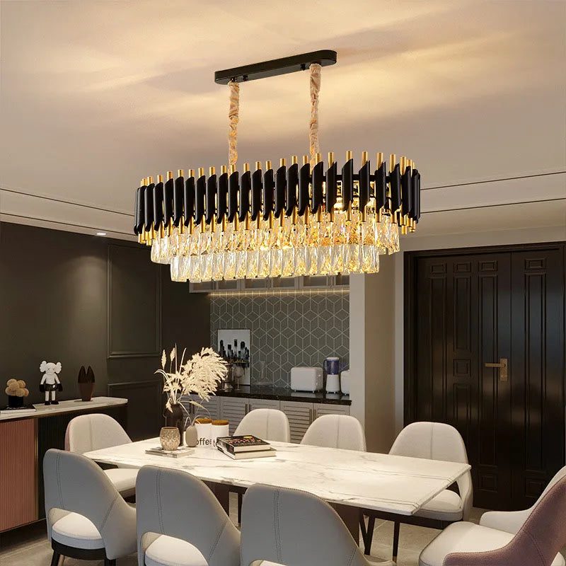 Modern Luxury Crystal Pendant Lights - Gold Ceiling Chandelier for Bedroom, Living, Dining Room Lighting