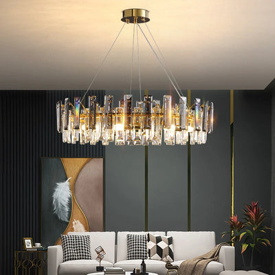 Krystal LED Chandelier – Modern Plating Lamps for Living Room, Bedroom, and Kitchen