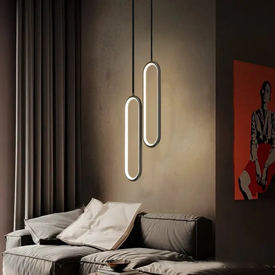 Modern Minimalist LED Iron Pendant Light - Black/Gold