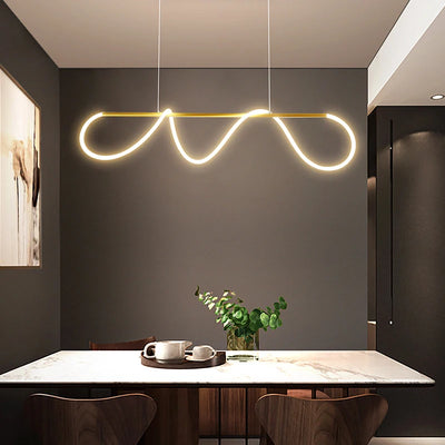 Modern Long Hose LED Ceiling Chandelier for Dining and Living Room Kitchen 100cm Pendant Lamp Home Decor Lighting