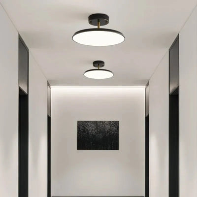 Modern Rotatable LED Ceiling Light - Black and Gold Finish for Bedroom, Living Room, Corridor, and More