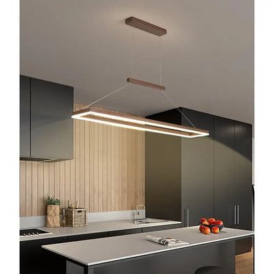 Modern Aluminum LED Ceiling Chandelier - Sleek Hanging Lamp for Kitchen Island, Dining Table, and Office