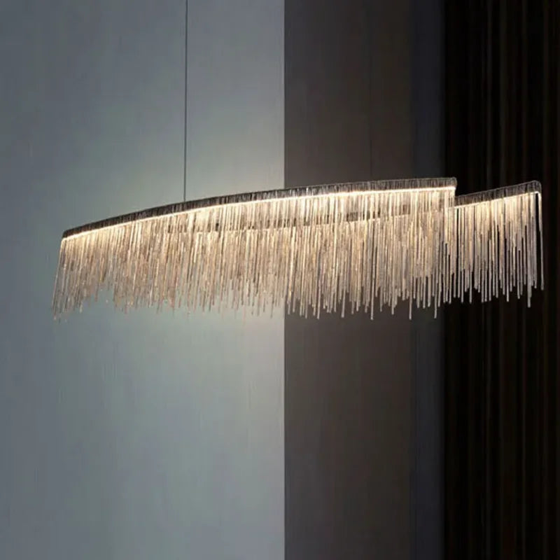 LED Tassels Pendant Chandelier for Dining Room Kitchen Island