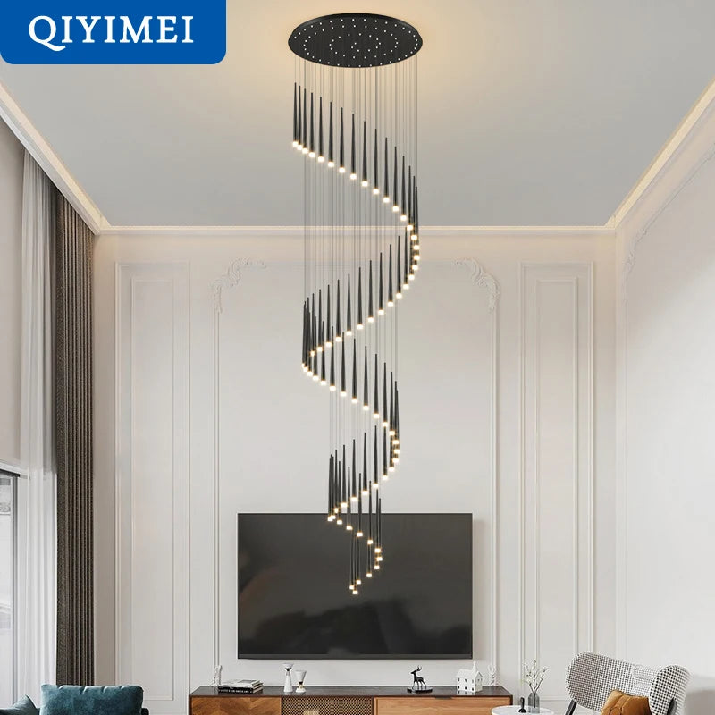 Modern Acrylic Chandelier – Adjustable Flush Mount LED Light for Indoor Spaces