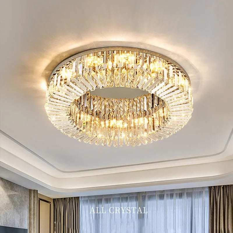 Modern Luxury Crystal Ceiling Lamp: Elevate Your Living Space