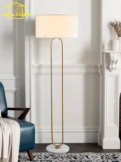 Nordic Minimalist Luxury LED Floor Lamp - Marble Base