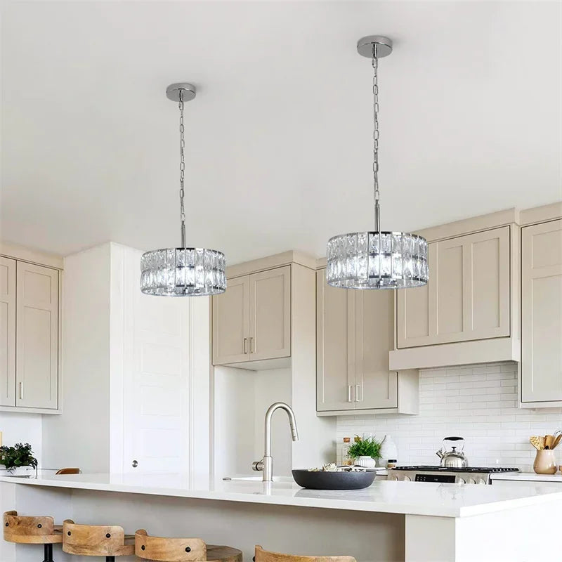 Modern K9 Crystal LED Pendant Light - Luxury Chandelier for Elegant Home Decor