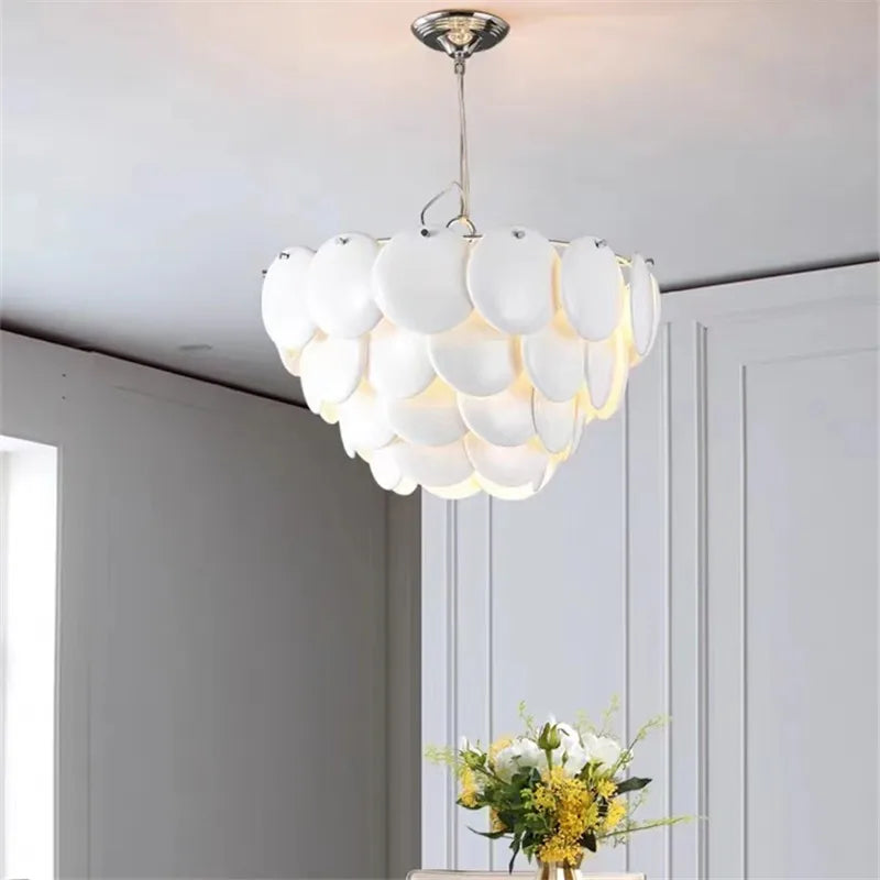 Pembridge Chandelier - Modern White Ceramics Hanging Lamp