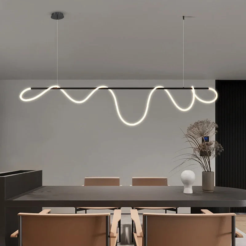 Modern Long Hose LED Ceiling Chandelier: Illuminate Your Living Spaces with Style