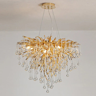 LED Ceiling Chandeliers Lighting Modern Branches Lustre for Living Dining Room Hotel Hall Decor Pendant Lights Suspension Lustre