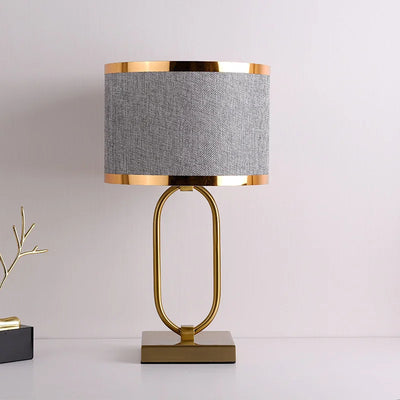 Luxurious European Cloth and Metal Table Lamp - Perfect for Study, Bedside, and Living Room Décor