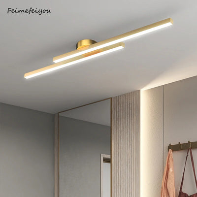 LED Ceiling Lamps: Modern Strip Aisle Ceiling Chandelier