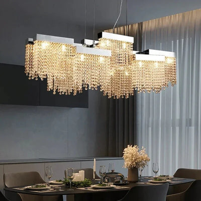 Artpad Modern Luxury Crystal Hanging Lamps - Scandinavian Style Creative Ceiling Chandelier for Dining Room