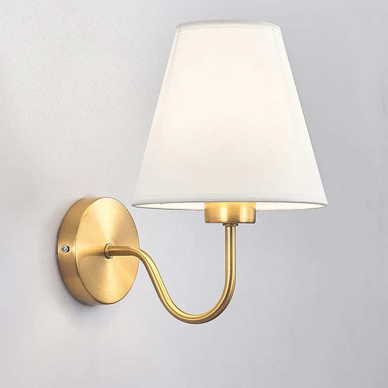 American Modern Gold Fabric Cloth Wall Lamp: A Stylish Touch for Any Room