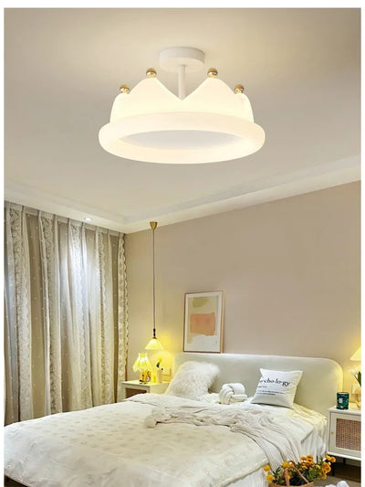 Nordic Crown Pendant Light – Creative Novelty Ceiling Lamp for Children's Room and Bedrooms