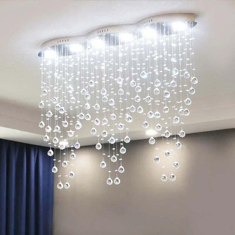 Luxury Pendant Crystal Ceiling Chandeliers - Home LED Lighting Fixture for Living Room and Dining Table