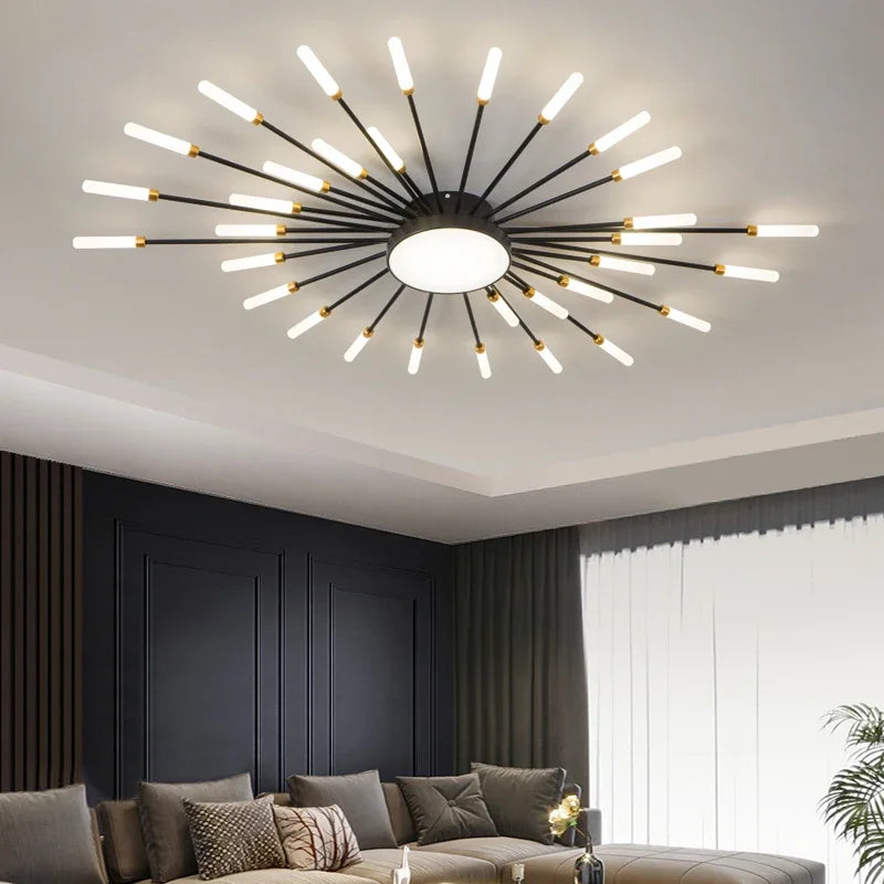 LED Nordic Fireworks Ceiling Chandelier - Modern Indoor Lighting Fixture