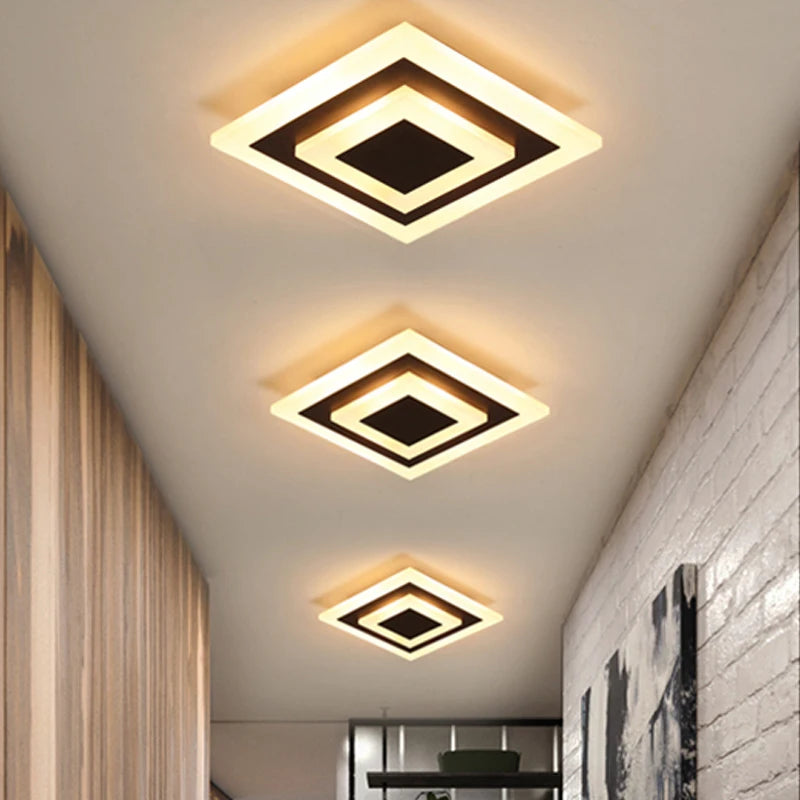 Modern LED Ceiling Light - Stylish Illumination for Corridor, Bathroom, Living Room