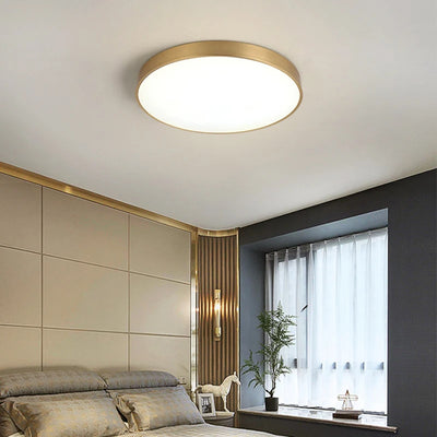 Modern LED Ceiling Light Lamp - Simple Golden Round