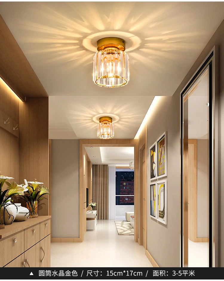 Contemporary Crystal Ceiling Lamp - Elevate Your Home with Modern Elegance