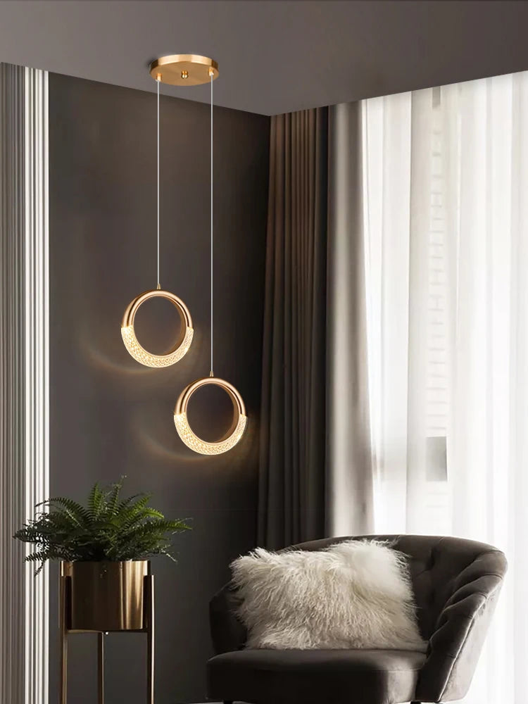 Modern Light Luxury Small Pendant Light for Bedroom and Study