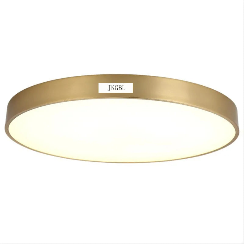 Modern Ultra-Thin LED Gold Ceiling Lamp - Elegant Lighting for Every Room