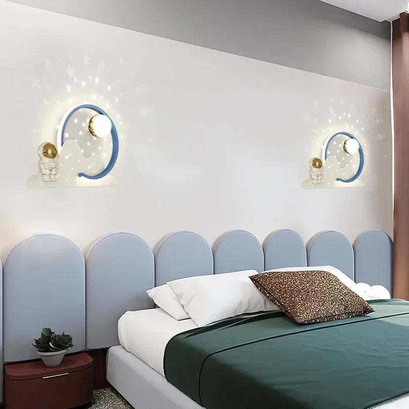 Mini Astronaut LED Wall Lights for Children's Room