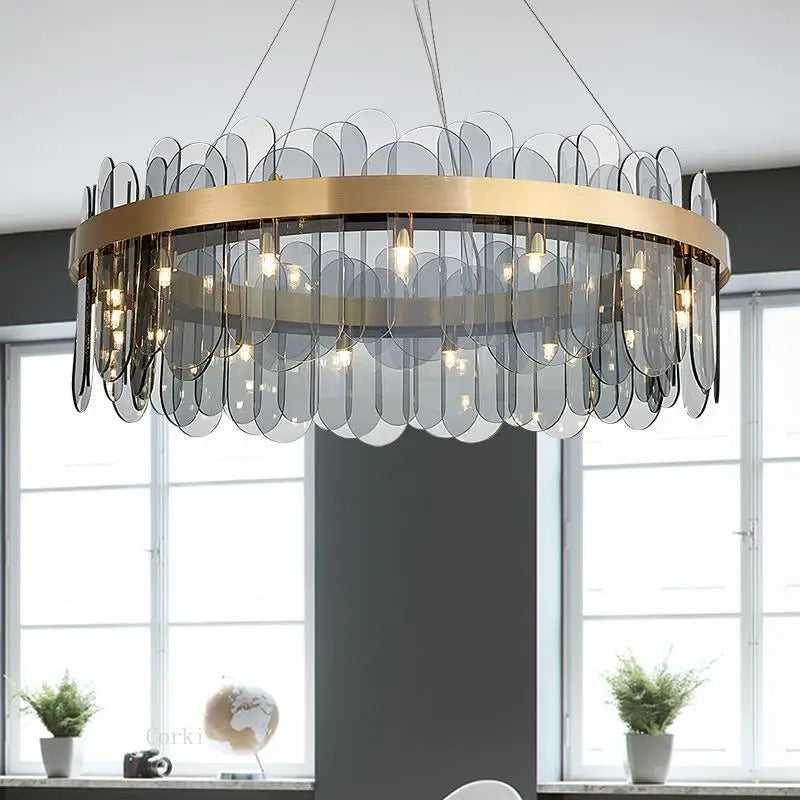 Nordic Crystal Glass Chandelier - Creative Designer Art Hanging Lamp for Restaurant, Kitchen, and Bedroom