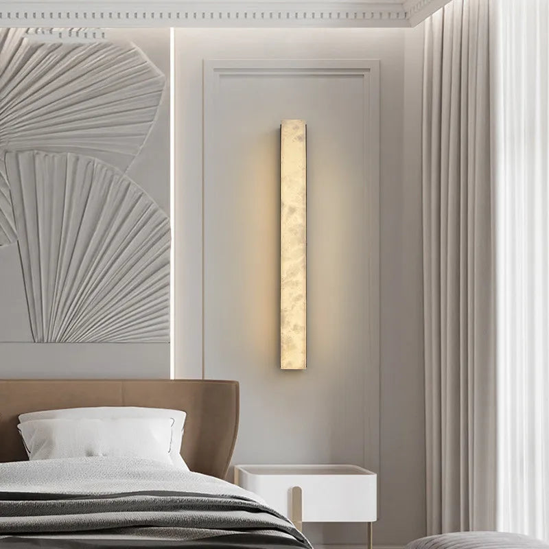 Modern Minimalist Marble Copper Wall Lamp for Elegant Interiors