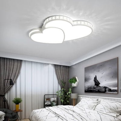 Modern Crystal Ceiling Light - Heart Shaped LED Fixture