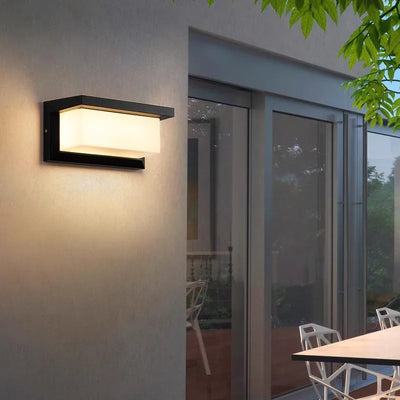 Modern LED Outdoor Wall Light with Motion Sensor - Waterproof IP65 Porch Lights for Balcony Garden