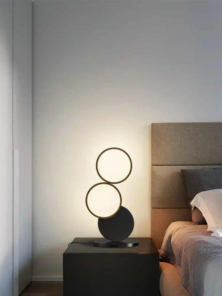 Modern Minimalist Creative Hollow Ring Floor Lamp - Full Spectrum Eye Protection Table Lamp, Providing Ambience and Style